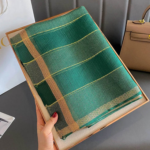 Sheen Organza Scarves - Green