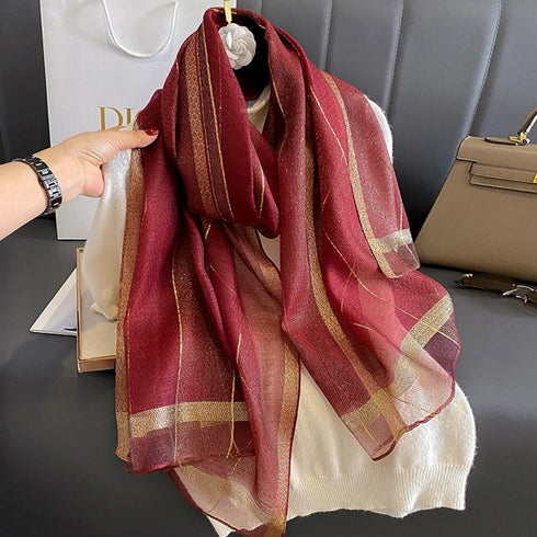 Sheen Organza Scarves - Maroon