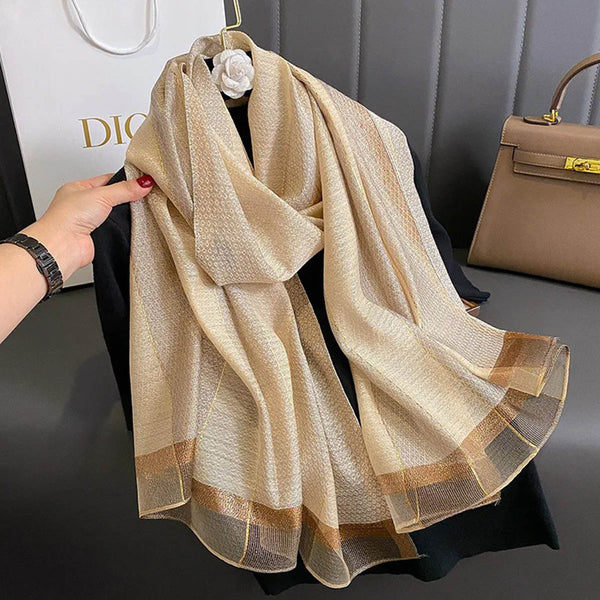 Sheen Organza Scarves - Beige