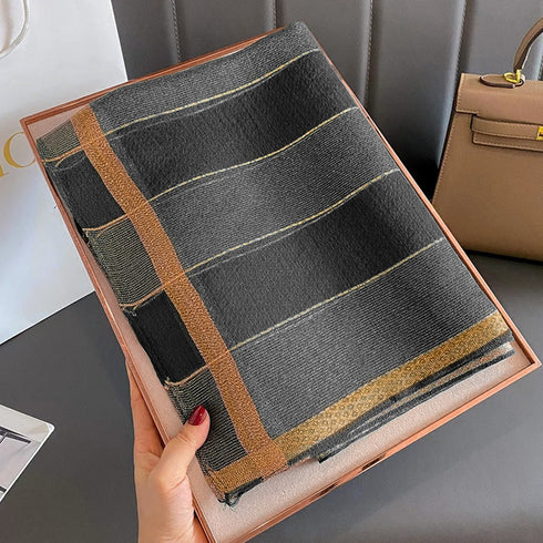 Sheen Organza Scarves - Black