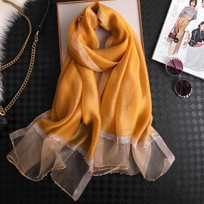 Luxe Pearl Hijabs - Mustard