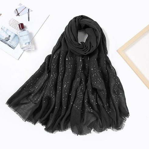 Starry Night Hijabs - Black