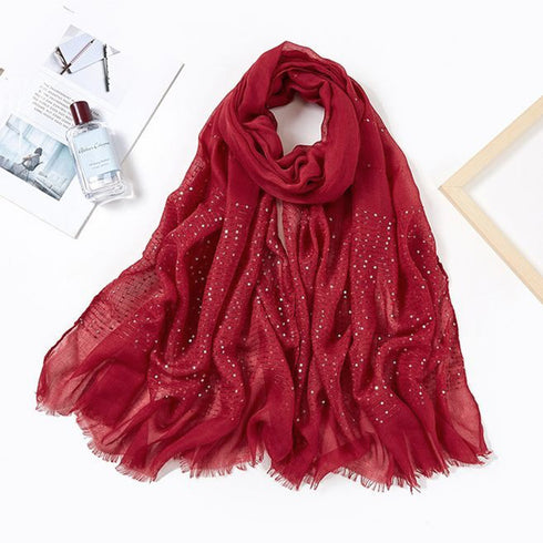 Starry Night Hijabs - Maroon