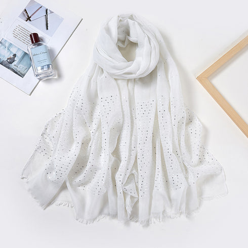 Starry Night Hijabs - White