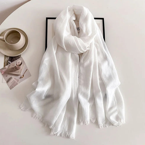 Cozy Cotton Hijabs - White