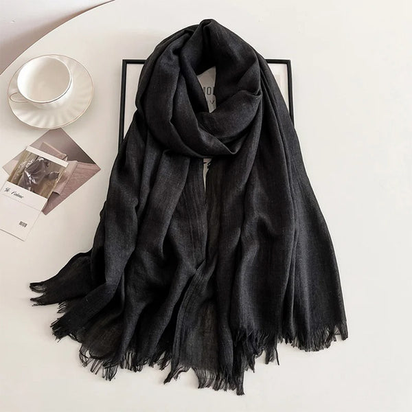 Cozy Cotton Hijabs - Black