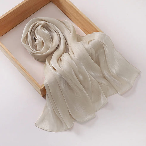 Aura Silky Organza Hijab - Malibu Beige