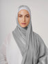 Aura Silky Organza Hijab - Ash Grey
