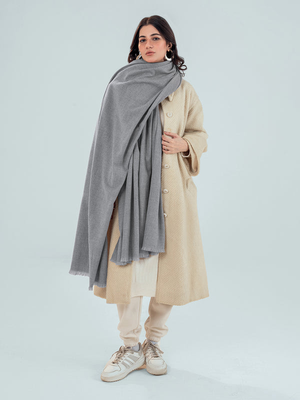Zuva Woolen Shawl - Ash Grey