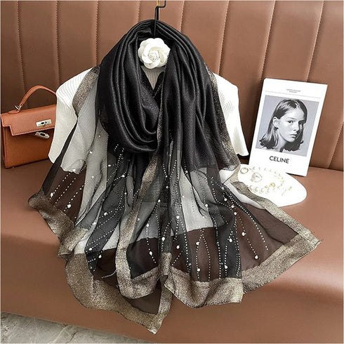 Luxe Stone Hijabs - Black