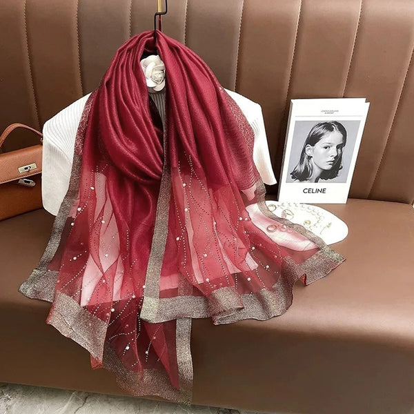 Luxe Stone Hijabs - Maroon