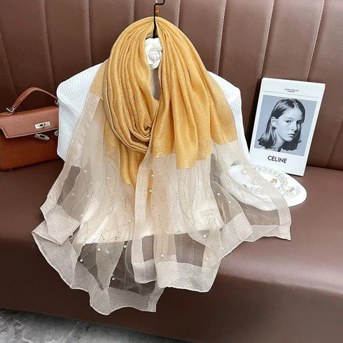 Luxe Stone Hijabs - Mustard