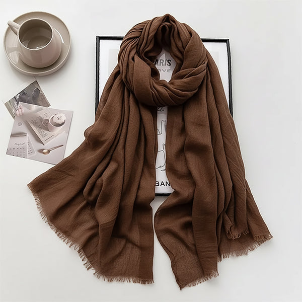 Cozy Cotton Hijabs - Chocolate Brown