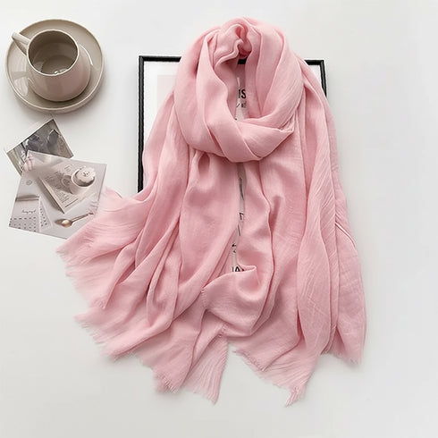Cozy Cotton Hijabs - Peach Pink