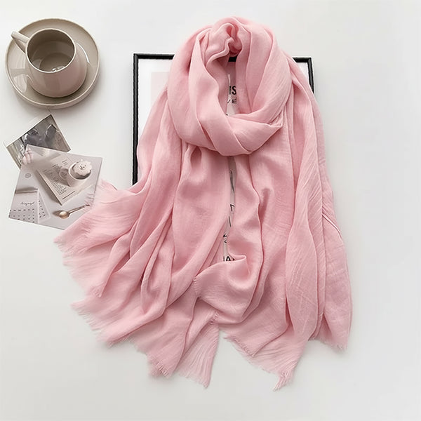 Cozy Cotton Hijabs - Peach Pink