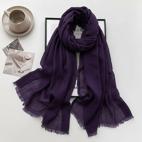 Cozy Cotton Hijabs - Dark Purple