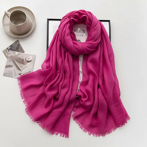 Cozy Cotton Hijabs - Fuchsia