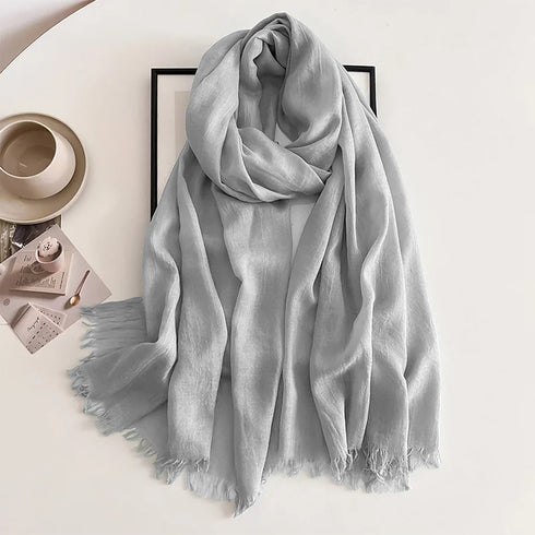 Cozy Cotton Hijabs - Ash Grey