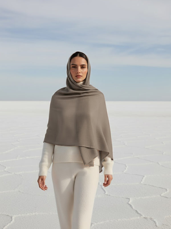 Vicuña Woolen Shawl - Tortilla