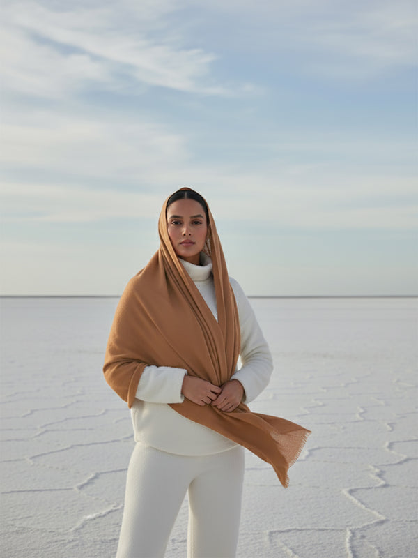 Vicuña Woolen Shawl - Bronze