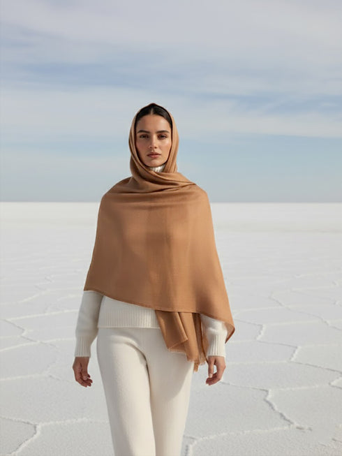 Vicuña Woolen Shawl - Bronze