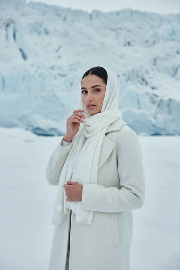 Finno Woolen Scarfs - White