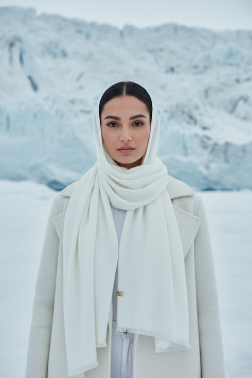 Finno Woolen Scarfs - White