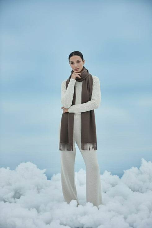 حجاب كشمير سادة - سمرة صيفية