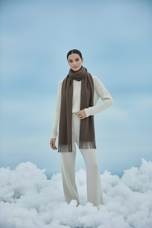 حجاب كشمير سادة - سمرة صيفية