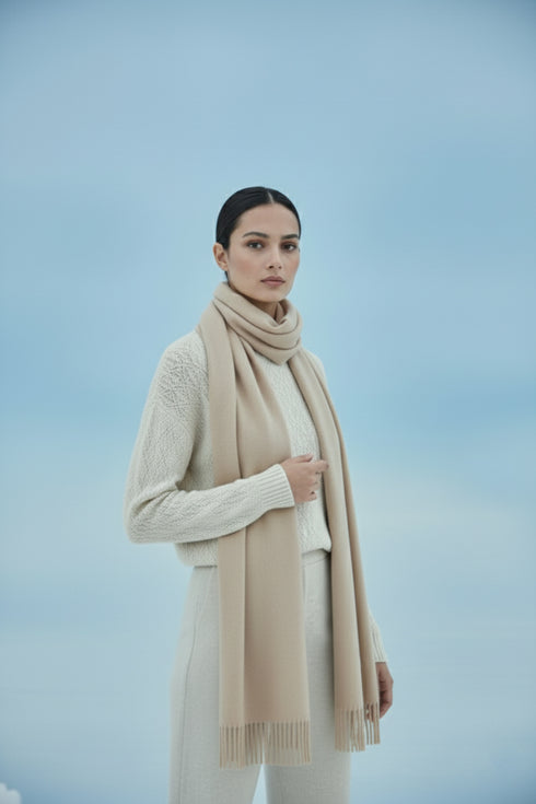 حجاب كشمير سادة - سمرة صيفية