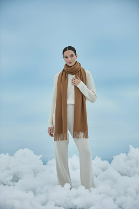 حجاب كشمير سادة - سمرة صيفية