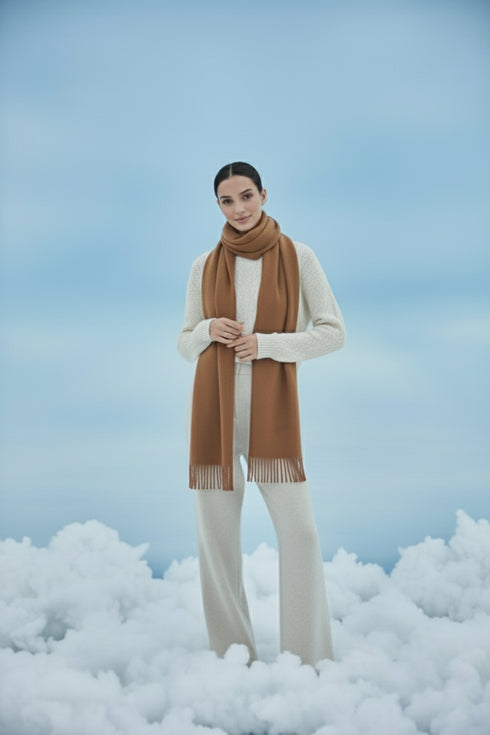 حجاب كشمير سادة - سمرة صيفية