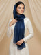 Soft Tissue Silk Hijab - Navy Blue