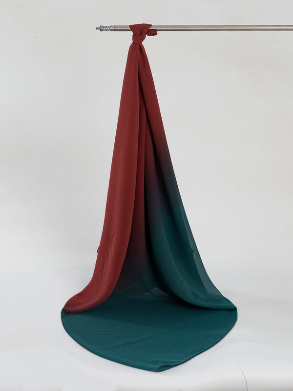 حجاب منقط ذهبي - بنفسجي