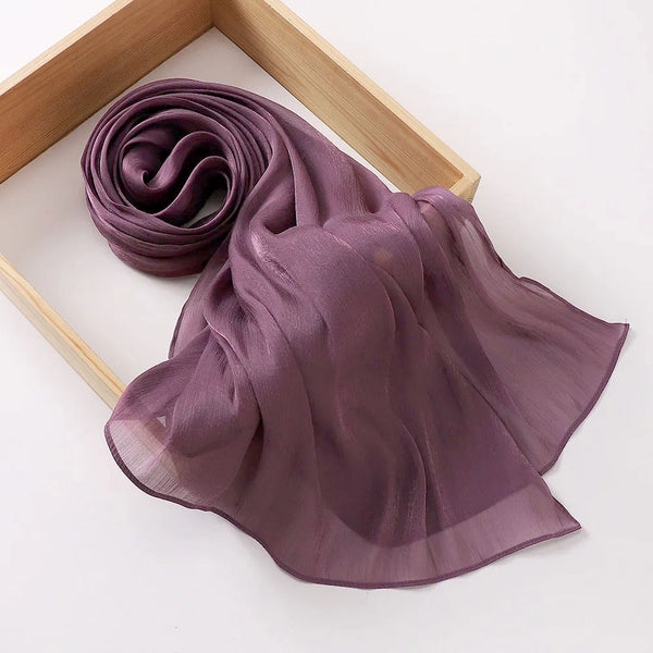 Aura Silky Organza Hijab - Dusty Lavender