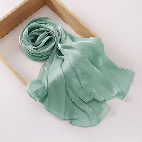 Aura Silky Organza Hijab - Cruise Blue