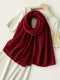 Cotton Pleat Hijabs - Maroon