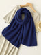 Cotton Pleat Hijabs - Royal Blue