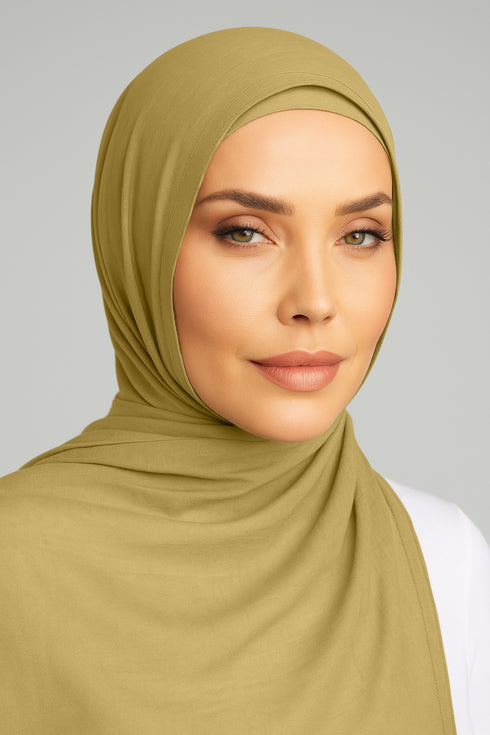 Modal Hijabs - Olive Yellow