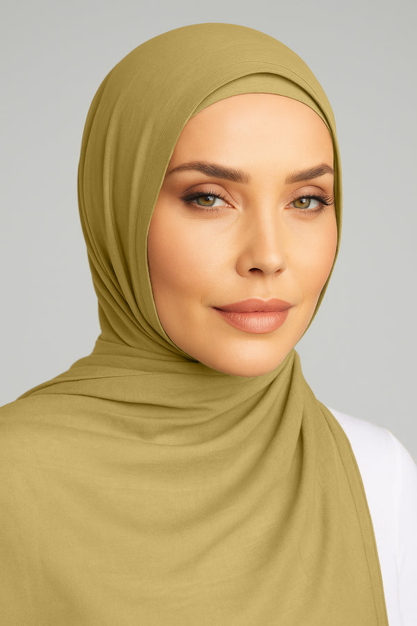Modal Hijabs - Olive Yellow