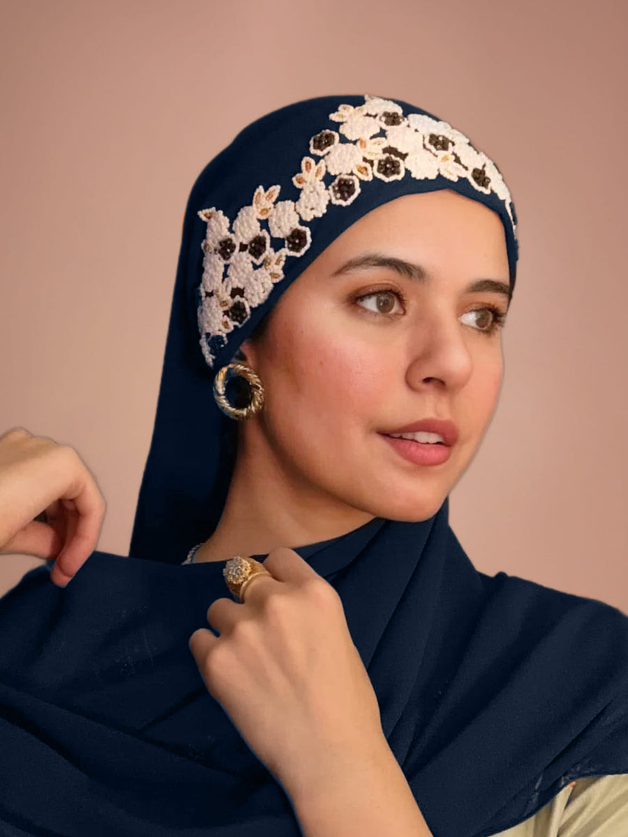 Wedding Hijabs and Bridal Hijabs online in Navy The Hijab Company