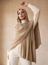 Organic Bamboo Jersey Hijab - Tan Brown