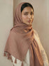Texture Lawn Tassel Hijabs - Taupe