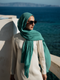 Marble Cotton Hijabs - Turquoise