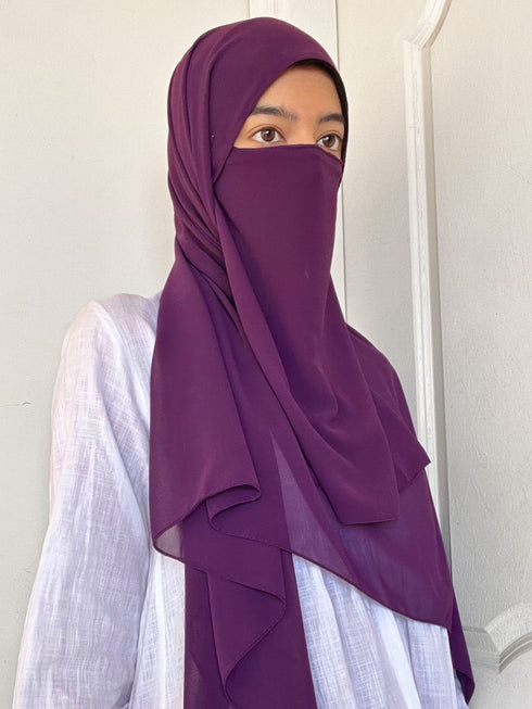 Matching Hijab and Niqab Set