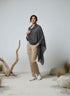 Veloria Wool Shawl - Titanium Grey