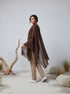 Veloria Wool Shawl - Dark Brown