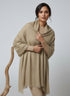 Veloria Wool Shawl - Dark Vanilla