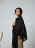 Veloria Wool Shawl - Black