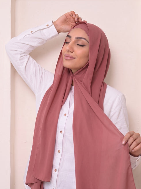 Built-in Magnet Hijab - Raspberry